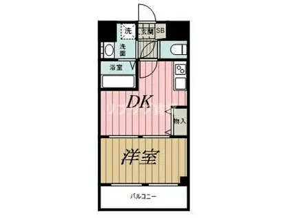 PROVENCEHILLS新宿(1DK/1階)の間取り写真