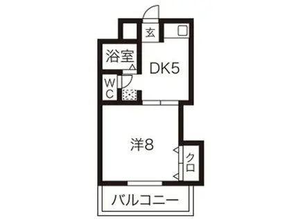 アベニュー22(1DK/9階)の間取り写真