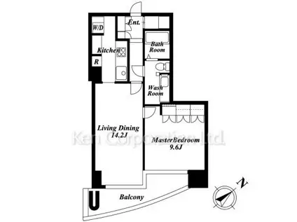 愛宕グリーンヒルズフォレストタワー(1LDK/25階)の間取り写真