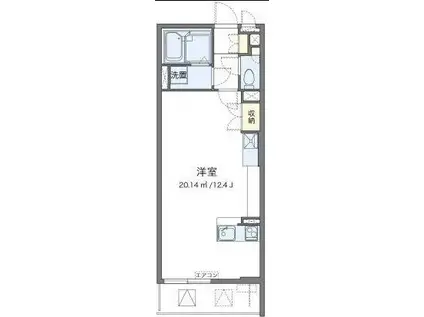 レオネクスト亜土(ワンルーム/3階)の間取り写真