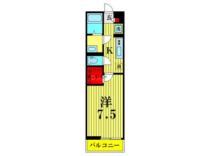 リブリ・フルール(1K/1階)の間取り写真