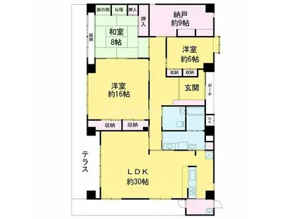 CHARLESII(3SLDK/5階)の間取り写真