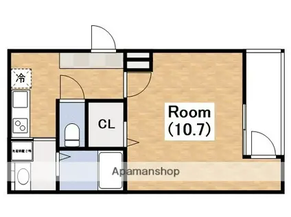 フジパレス山之内X番館(1K/3階)の間取り写真