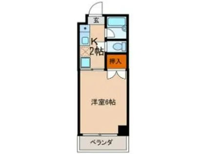 池長ビル(1K/4階)の間取り写真