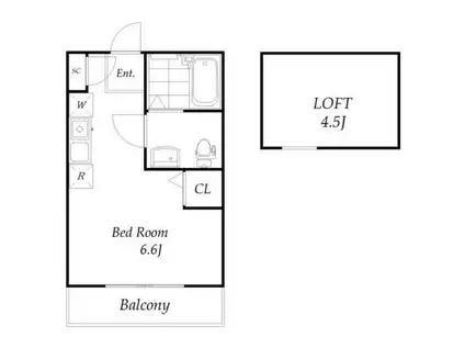 クレールブランシェ西寺尾(1K/1階)の間取り写真
