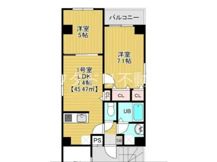 BLOOM錦糸町(2LDK/10階)の間取り写真