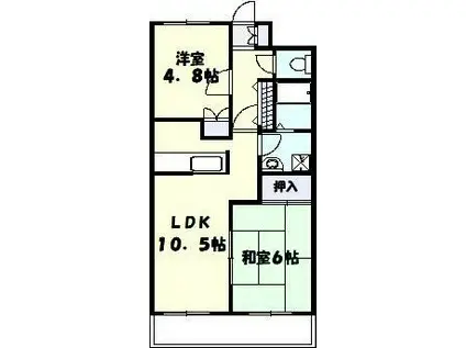 グラン・チェスタ I(2LDK/1階)の間取り写真