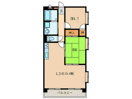 ピアルミエール(2LDK/5階)の間取り写真