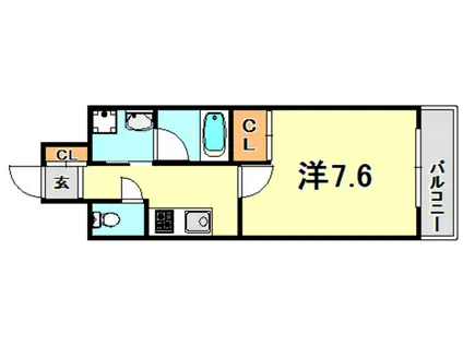 ピアグレース神戸(1K/5階)の間取り写真