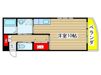 Mステージ(ワンルーム/2階)の間取り写真