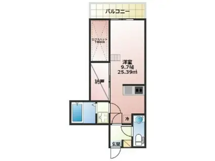 BEST STAGE 新狭山I(ワンルーム/1階)の間取り写真