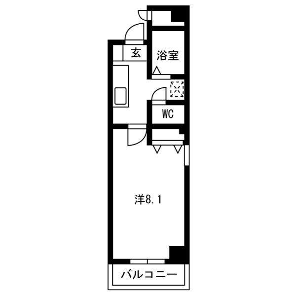 メゾン ド ビジェ(1K/2階)の間取り写真