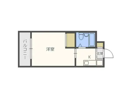 メゾン・ド・クラージュ(ワンルーム/3階)の間取り写真