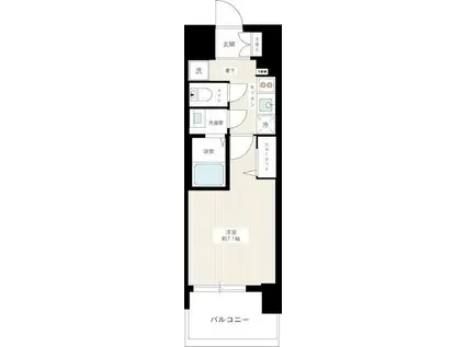 プレサンスジェネ浅草ウエスト(1K/5階)の間取り写真