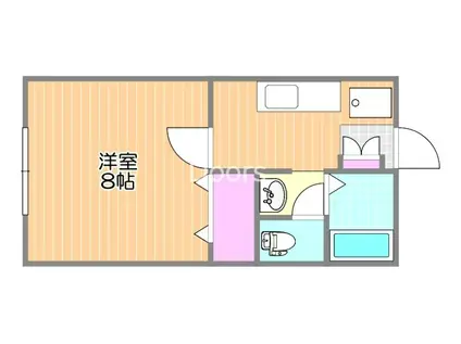 アルトハイデII C棟(1K/2階)の間取り写真