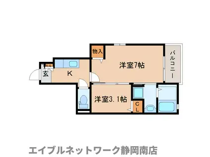 ゴールドリング池田I(2K/1階)の間取り写真