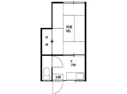 メイクハウス立石(1K/1階)の間取り写真