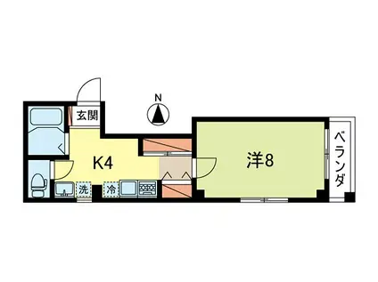 AMITY新高円寺(1K/1階)の間取り写真