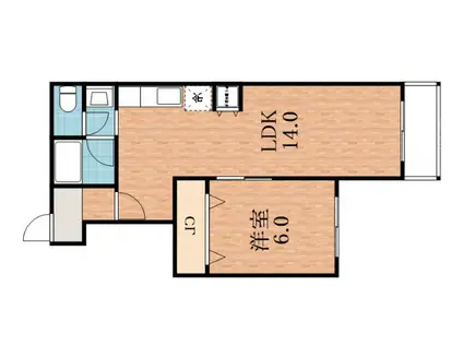 桃ヶ池第一マンション(1LDK/3階)の間取り写真
