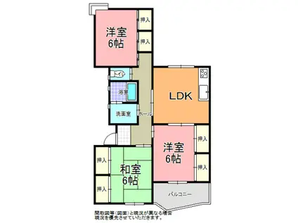 カーサ・コルディアーレ(3LDK/3階)の間取り写真