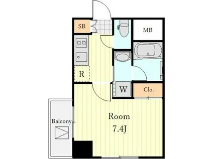 レジデンス東別院スクエア(1K/3階)の間取り写真