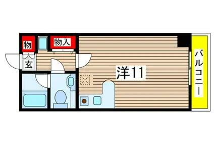 チハヤアネックス(ワンルーム/2階)の間取り写真