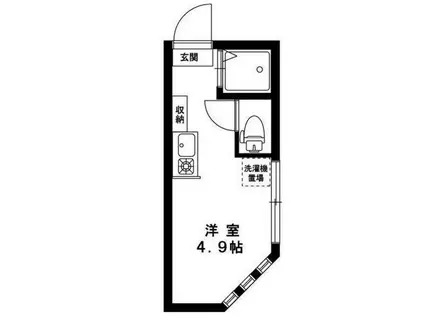 ジュネス中野坂上(ワンルーム/1階)の間取り写真