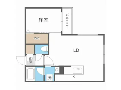 CARRERA行啓通(1LDK/4階)の間取り写真