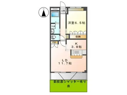 グランドステージ(1LDK/1階)の間取り写真