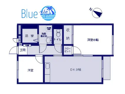 リブ鶴ヶ峰(2DK/1階)の間取り写真