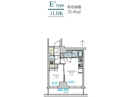 BRILLIA IST 池尻大橋 ブリリアイスト池尻大橋(1LDK/7階)の間取り写真