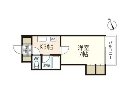 EPOCH21(1K/2階)の間取り写真