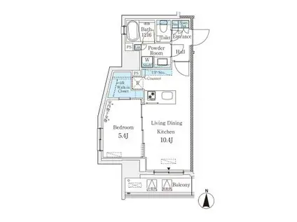 パークキューブ大井町レジデンス(1LDK/3階)の間取り写真