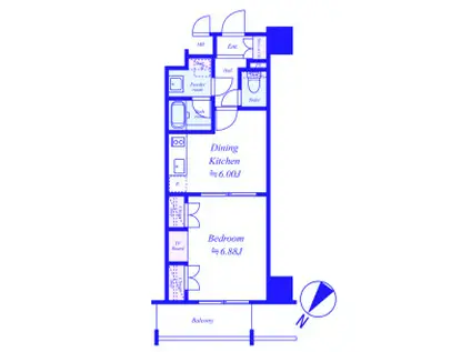 スパシエ・エル新横浜(1DK/7階)の間取り写真