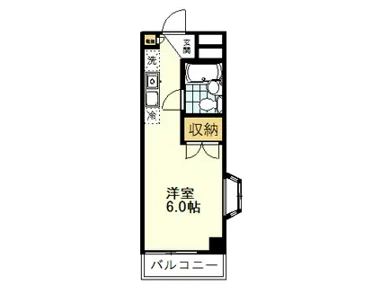 シャトル上水(ワンルーム/2階)の間取り写真