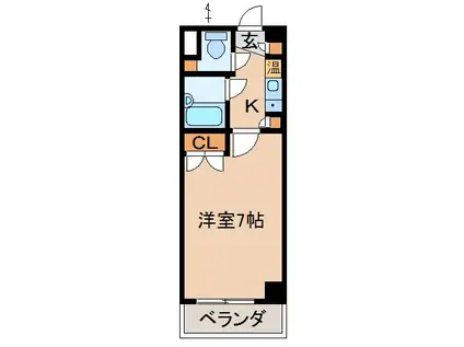 ドウエル7・2・10(1K/4階)の間取り写真