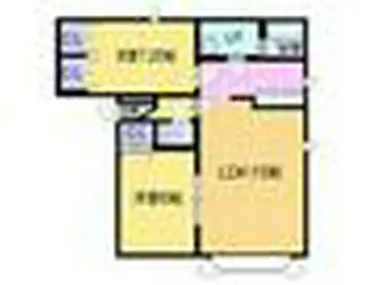 エルジュールC(2LDK/2階)の間取り写真