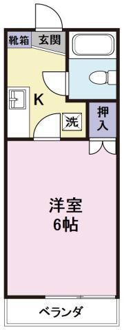野崎助任ビル(1K/3階)の間取り写真