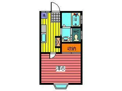 アルヴェール高陽(1K/1階)の間取り写真