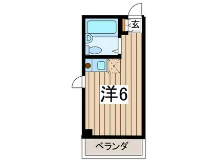 グランドマンシヨン(ワンルーム/2階)の間取り写真