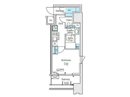 NL武蔵小杉レジデンス(1K/9階)の間取り写真