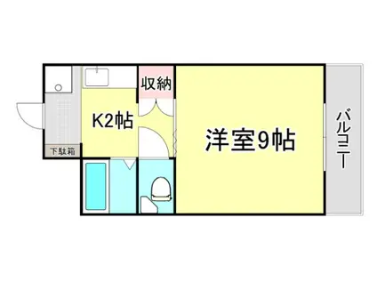 サニーハイツ今(1K/1階)の間取り写真
