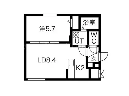 LUMIC平岸(1LDK/3階)の間取り写真