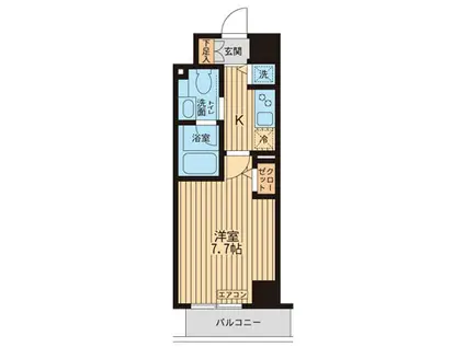 KDXレジデンス入谷(1K/6階)の間取り写真