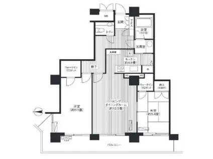 サンクォーレタワー(2LDK/17階)の間取り写真