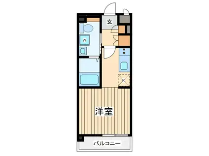 ティーエルアールレジデンス川崎大師(ワンルーム/3階)の間取り写真