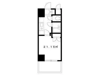 ヴァンヴェール府中(1K/2階)の間取り写真