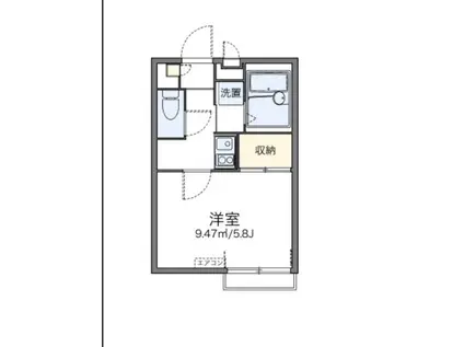 レオパレス小日向(1K/2階)の間取り写真
