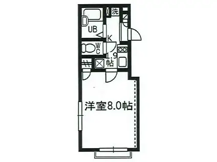 セレ本駒込(1K/2階)の間取り写真
