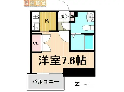 ライブコート丸の内(ワンルーム/10階)の間取り写真